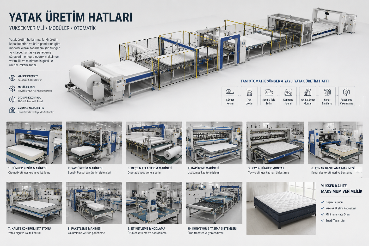 Yatak üretim hattı